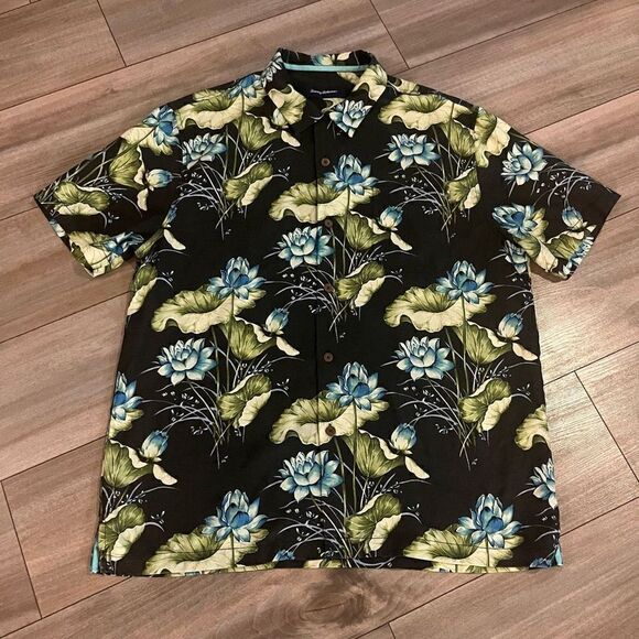 Tommy Bahama Other - Tommy Bahama Black Casual Hawaiian Shirt Men XL‎